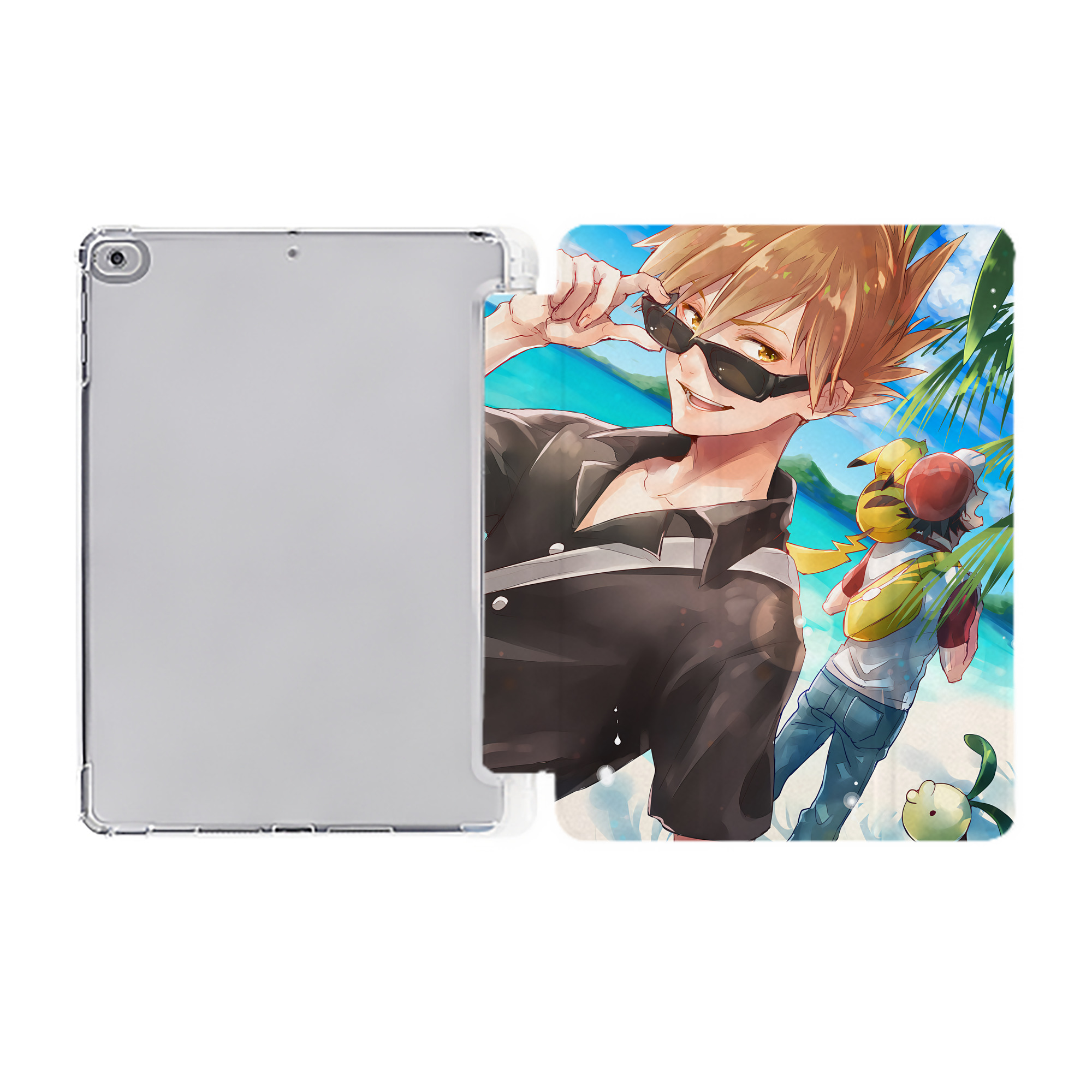 （画像用） ポケットモンスター Pokémon IPad ケース ペン収納付き 三つ折りスタンド PUレザー×シリコン 対応機種9.5/10.5/10.9インチ